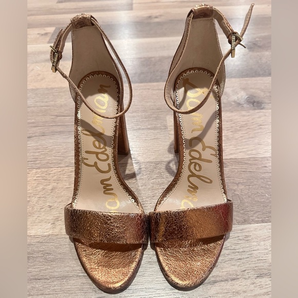 Sam Edelman Women's Bronze Heeled Sandals - Picture 3 of 5
